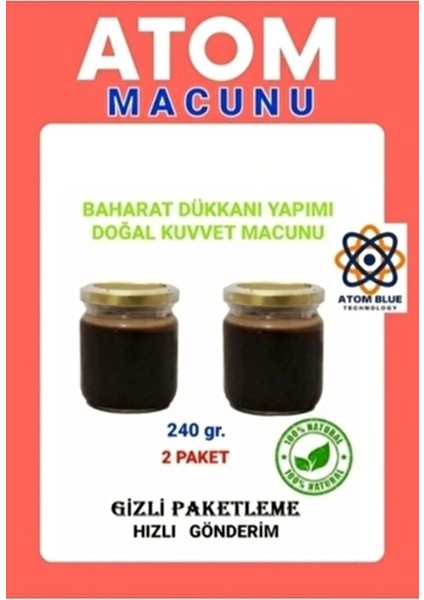 Bitkisel Karışımlı Mesir Atom Kuvvet Epimedyümlü1 Macun 2X240 gr