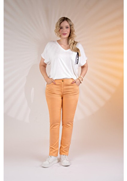 Büyük Beden Pamuklu Boru Paça Pantolon