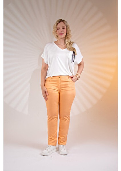 Büyük Beden Pamuklu Boru Paça Pantolon modelleri