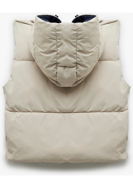 Kapüşonlu Fermuarlı Kolsuz Çift Taraflı Kapitone Şişme Yelek fırsatları