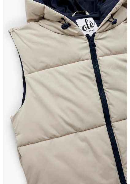 Kapüşonlu Fermuarlı Kolsuz Çift Taraflı Kapitone Şişme Yelek indirimleri