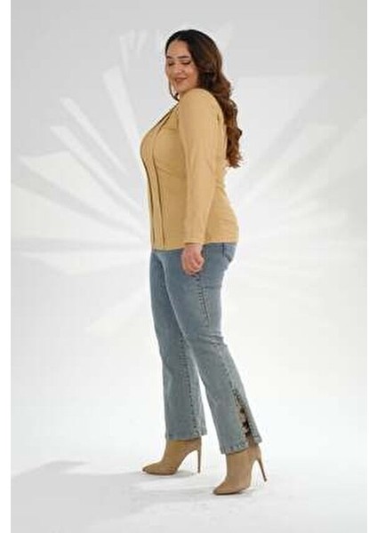 Büyük Beden Ribana Şeritli Sweat fiyatları