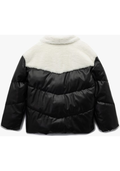 Suni Kürklü Cepli Uzun Kollu Cep Detaylı Deri Şişme Ceket indirimleri