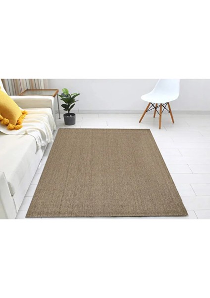 Natura 1106 Kahve Halı Sisal Dekoratif Jüt Halı Tozsuz Modern Salon Halısı Mutfak fiyatları