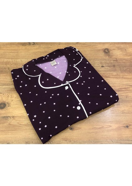 Pijamood Kadın Milan Kumaş Önü Düğmeli Mevsimlik Uzun Kol Pijama Takımı fırsatları