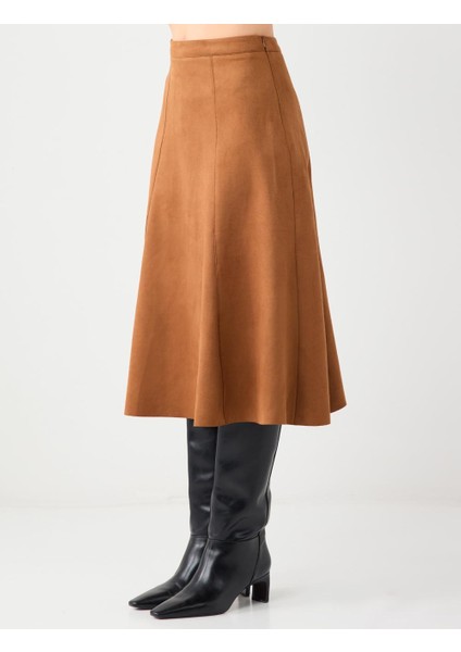 Taba Rahat Kesim Normal Bel Süet Örme Etek fırsatları