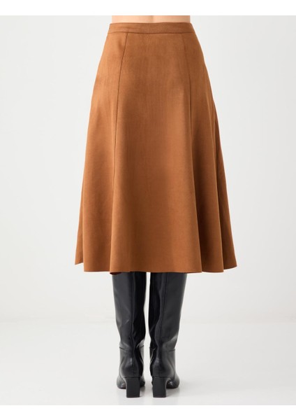 Taba Rahat Kesim Normal Bel Süet Örme Etek indirimleri