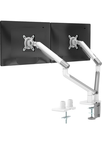 STD49024W Elysium 17"-32" Ultra Ince Tasarım Alüminyum Amortisörlü Vesa Çift Kol Monitör Tutucu fiyatları