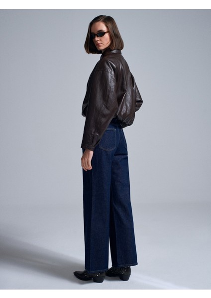 72085 %100 Pamuk Kemerli Jean-Lacivert fiyatları