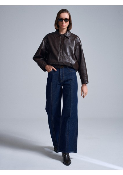 72085 %100 Pamuk Kemerli Jean-Lacivert modelleri