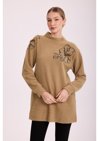 5008 Florana Nakışlı Angora Tunik fiyatları