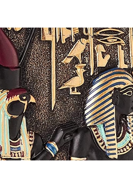 Rameses I Between Egyptian Gods Horus And Anubis Duvar Plakası Frieze, 28 Cm, Tam Renkli fiyatları