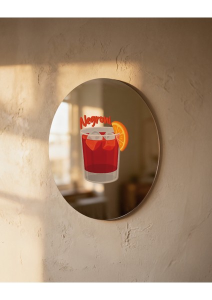 Mood Ayna Negroni - Tasarım Ayna, Pinterest Dekoru, Dekoratif Baskılı Ayna, Yazılı Ayna modelleri
