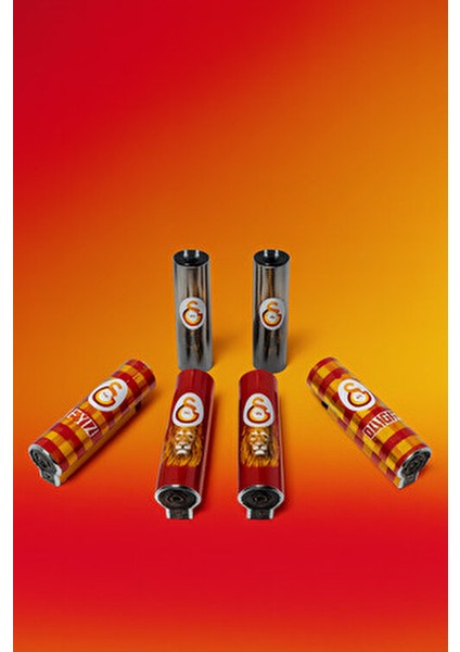 🟡🔴galatasaray 1905 Özel Seri Metal Taşlı Lisanslı 6 Profesyonel Çakmak – Aslan Ruhu Koleksiyonu fırsatları