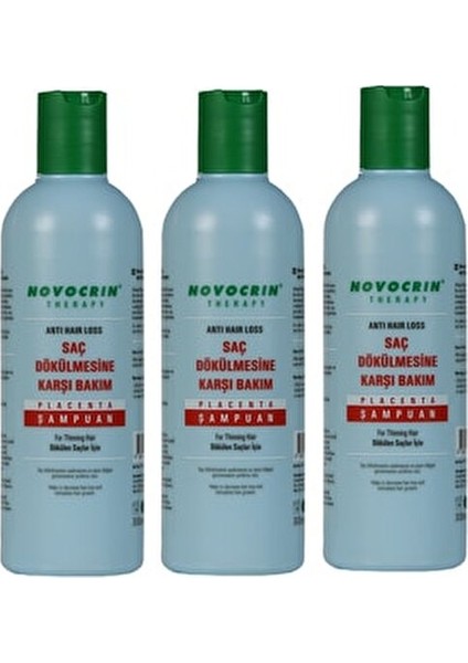 Placenta Saç Dökülmesine Karşı Bakım Şampuanı 300 Ml*3 Lü Set fiyatları