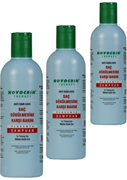 Placenta Saç Dökülmesine Karşı Bakım Şampuanı 300 Ml*3 Lü Set modelleri