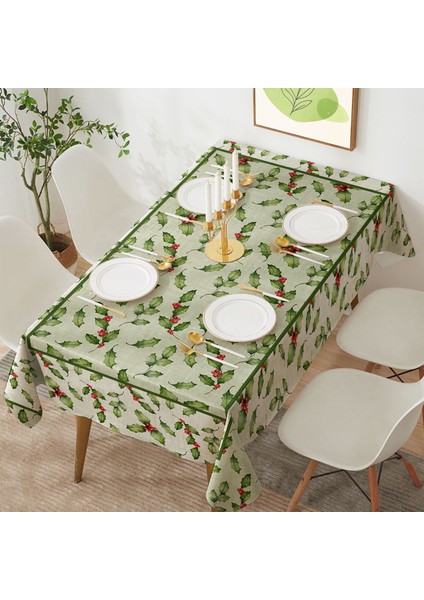 Yılbaşı Desenli Dijital Baskılı Masa Örtüsü - 140 x 220 cm 140X240 cm - Panama Kumaş fiyatları