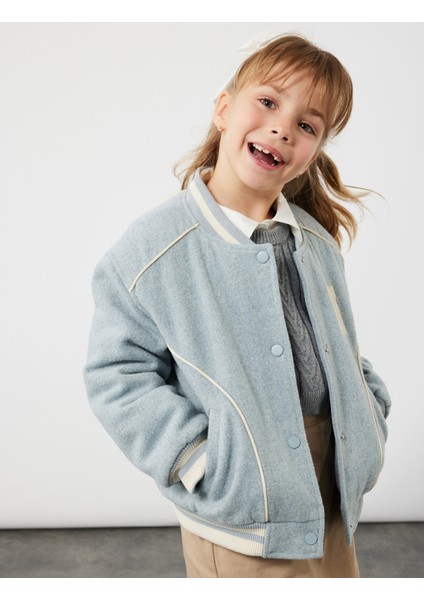 Uzun Kollu Bisiklet Yaka Cepli Düğmeli Kaşe Kolej Ceket fiyatları