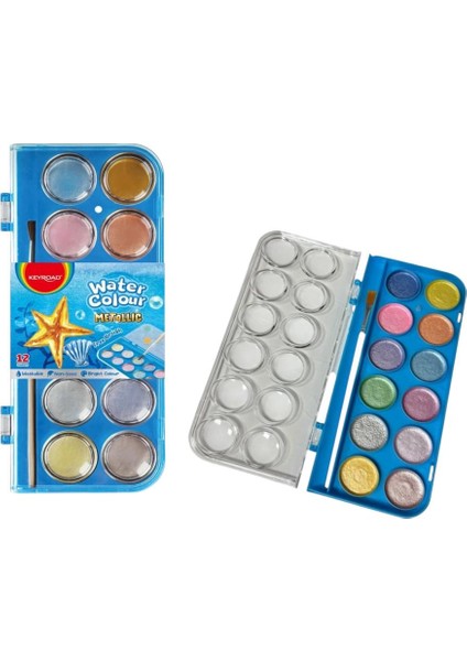 Keyroad Metalik Sulu Boya Seti 12 Renk