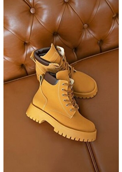 Danial Kadın Spor Nubuk Postal Bot Hardal fiyatları