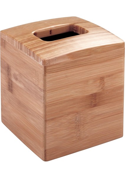 Formbu Bambu Yüz Mendil Kutusu Kapağı, Vanity Tezgahı Için Butik Konteyner, 13,25 cm x 13,3 cm x 15,2 Cm, Bej