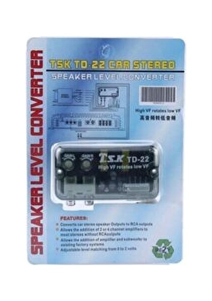 TSK TD22 Oto Teyp Amfi Deck Çevirici 12 Watt Tetikleyici Özellikli Kompakt Konvertör fiyatları