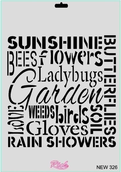 Rich New Seri N-326 Stencil 35X25 cm