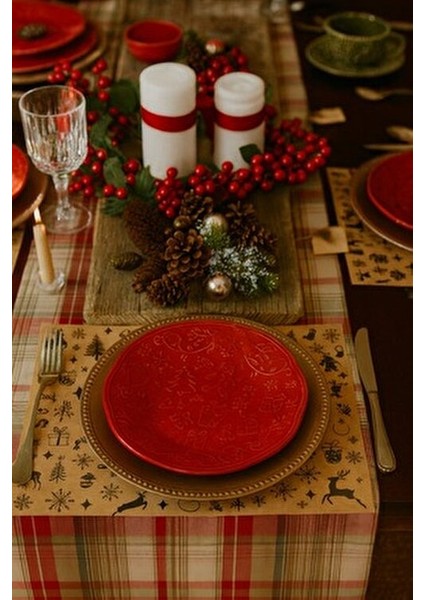 40 Adet Karft-Siyah Yılbaşı Sofrası Sunum Aksesuar Kağıdı Tabak Altı Servis Kağıdı 25X35