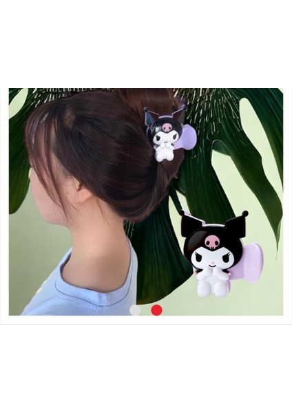 Kuromi Figürlü Büyük Boy Saç Tokası 8 cm fiyatları