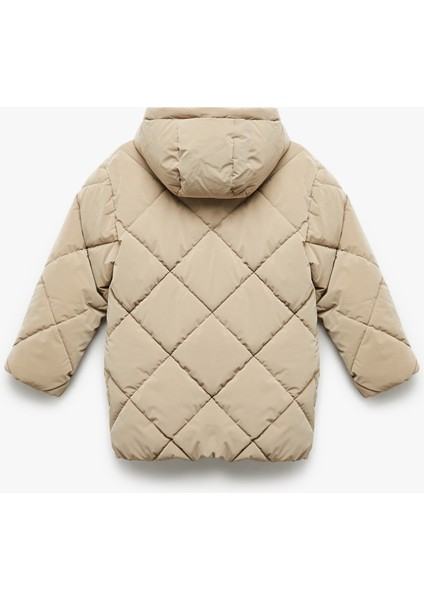 Uzun Kollu Fermuarlı Kapitone Kapşonlu Şişme Mont fiyatları