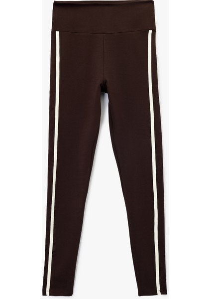 Yüksek Bel Biyeli Slim Fit Spor Tayt