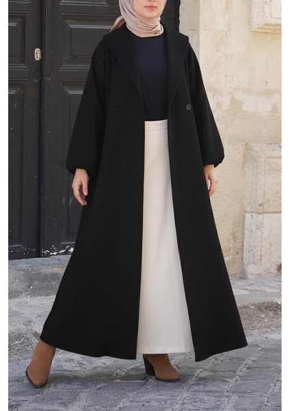 Şal Yaka Kaban - Siyah