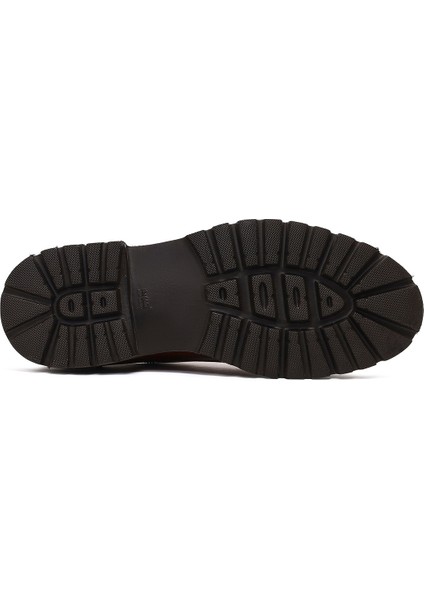 Erkek Kahverengi Bağcıklı Kalın Tabanlı Deri Casual Ayakkabı 25WFD740518 fırsatları