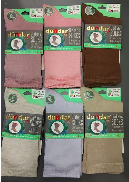 Plus 6999 Unisex Bambu Diyabetik Dikişsiz 4 Mevsim Çorap 12 Adet modelleri