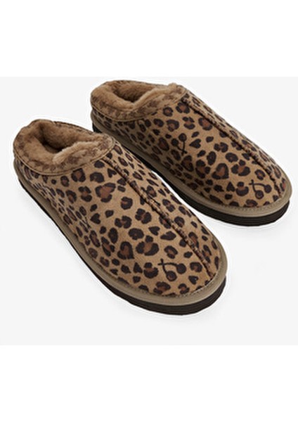 Bej Leopar Desenli Ev Terliği fiyatları