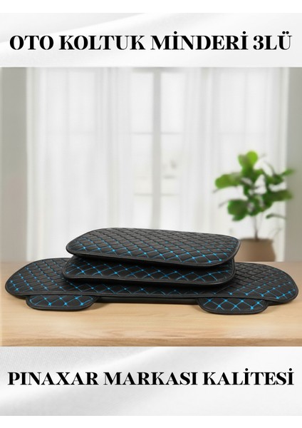 Bmw 7 Serisi E32 1986-1994 - Short Takım Koltuk Minderi Siyahderi Mavidikiş