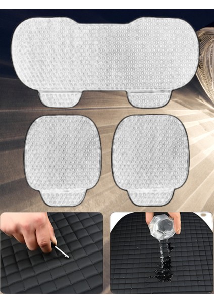 Mercedes S W222 2013 ve Sonrası Long Ön ve Arka Takım Koltuk Minderi Siyah Deri Siyah Dikis