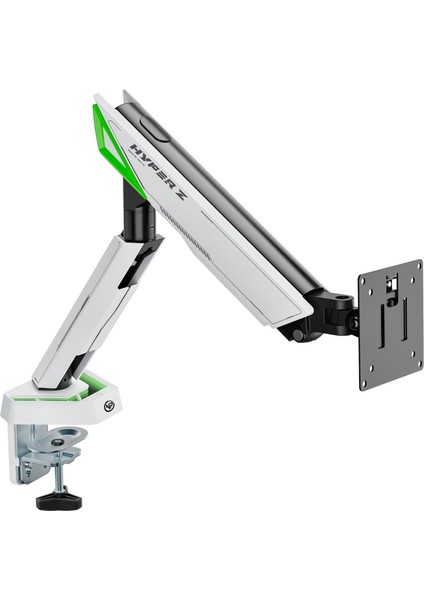 STD93012LW Elysium 17"-45" Profesyonel Gaming Rgb Amortisörlü Vesa Tek Kol Monitör Tutucu