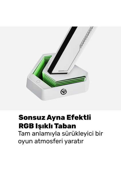 STD93012LW Elysium 17"-45" Profesyonel Gaming Rgb Amortisörlü Vesa Tek Kol Monitör Tutucu modelleri