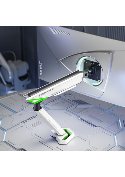 STD93012LW Elysium 17"-45" Profesyonel Gaming Rgb Amortisörlü Vesa Tek Kol Monitör Tutucu indirimleri