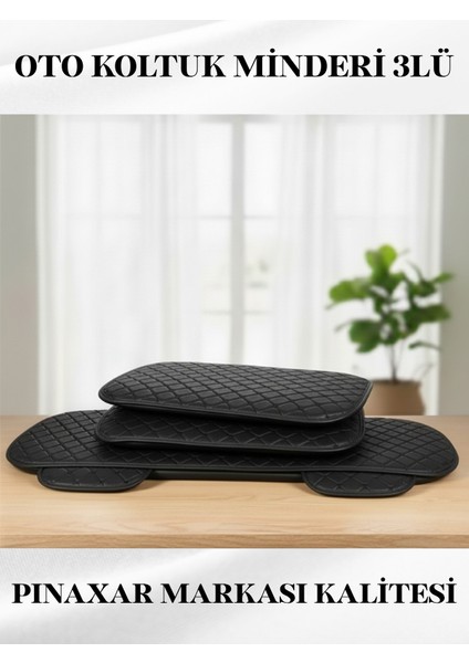 Mercedes S W222 2013 ve Sonrası Long Ön ve Arka Takım Koltuk Minderi Siyah Deri Siyah Dikis