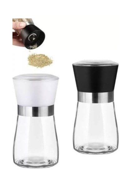 Cam Gövdeli Öğütücü, Siyah ve Beyaz Renk Seçeneği (Siyah) modelleri