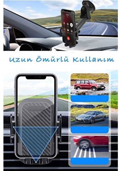 Tüm Telefonlara Uyumlu Oto Cama Yapışan Akrobat Telefon Tutucu Torpido Üstü Araç Içi Tutacağı Yeni