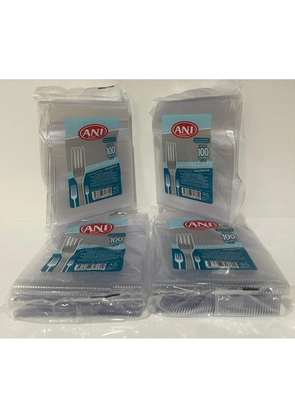 Plast Lüks Plastik Çatal 100 Adet 1 Paket