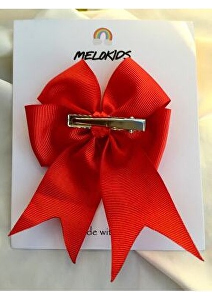 23 Nisan Bayrak Kırmızı Beyaz Klipsli Kurdele Saç Tokası fiyatları