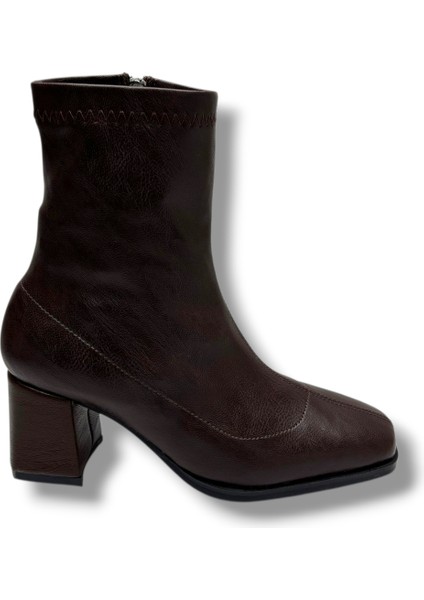 Kılınç 565-26 Cilt Deri Fermuarlı Kalın Topuk Kadın Bot fiyatları