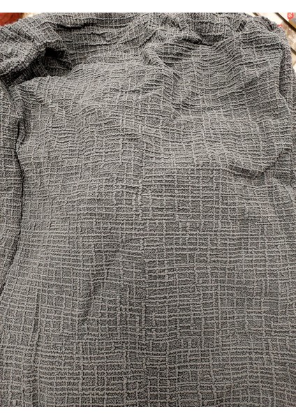 1 Adet Tekli Kotuk Örtüsü Jakarlı Streç Kaplama-Antrasit