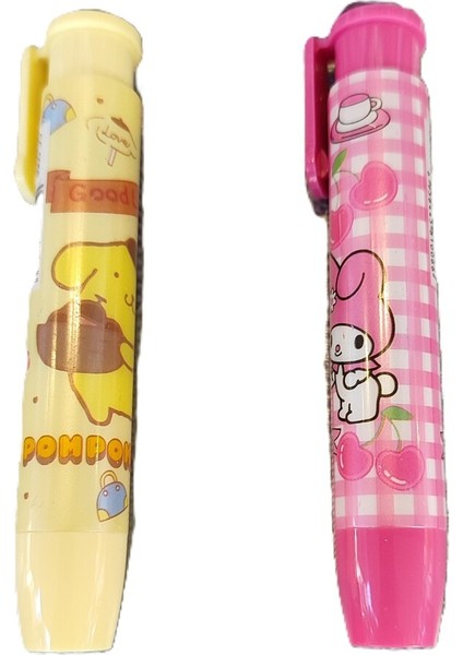 Basmalı Otomatik Rulo Silgi Pompompurin My Melody Figürlü