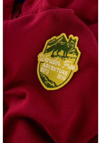 Living Planet Soft Fleece Çocuk Full Zip Hoodie - Bordo fiyatları