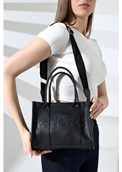 Çapraz Askılı The Tote Bag Suni Deri Siyah Kadın Çantası fiyatları